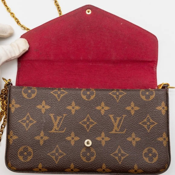 Louis Vuitton Brown and Red Monogram Wallet Set - Picture 6 of 9
